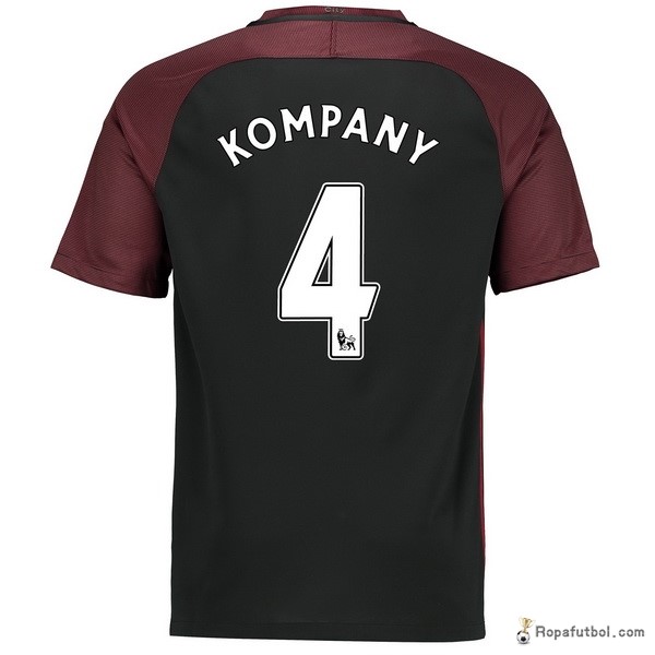 Camiseta Manchester City Replica Segunda Ropa Kompany 2016/17 Negro